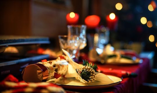 Réception 108 catering: table set for a party or event