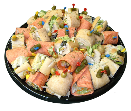 Platter of rolled sandwiches, Réception 108 cold buffet in Sherbrooke